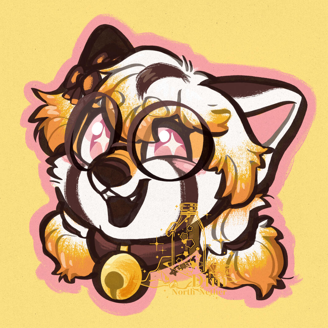 Doodle Headshot - Red Panda