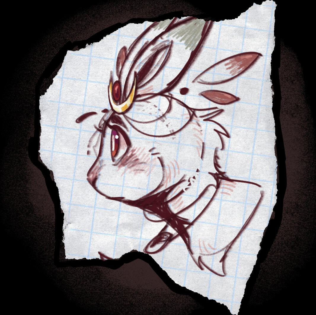Headshot Sketch - Moon Bunny