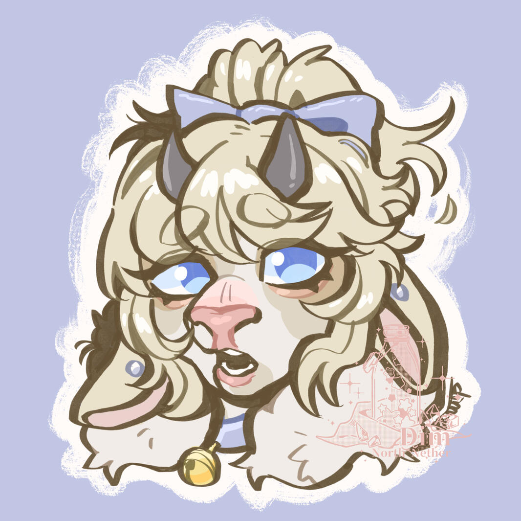 Doodle Headshot - Cow