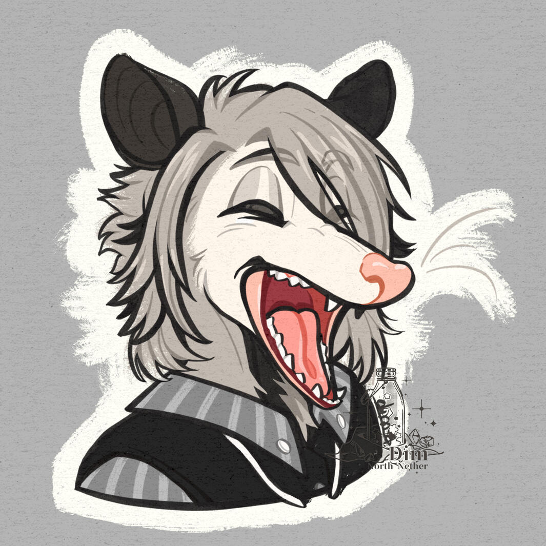 Doodle Headshot - Opossum