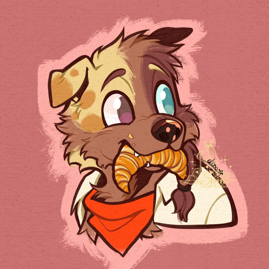 Doodle Headshot - Croissant