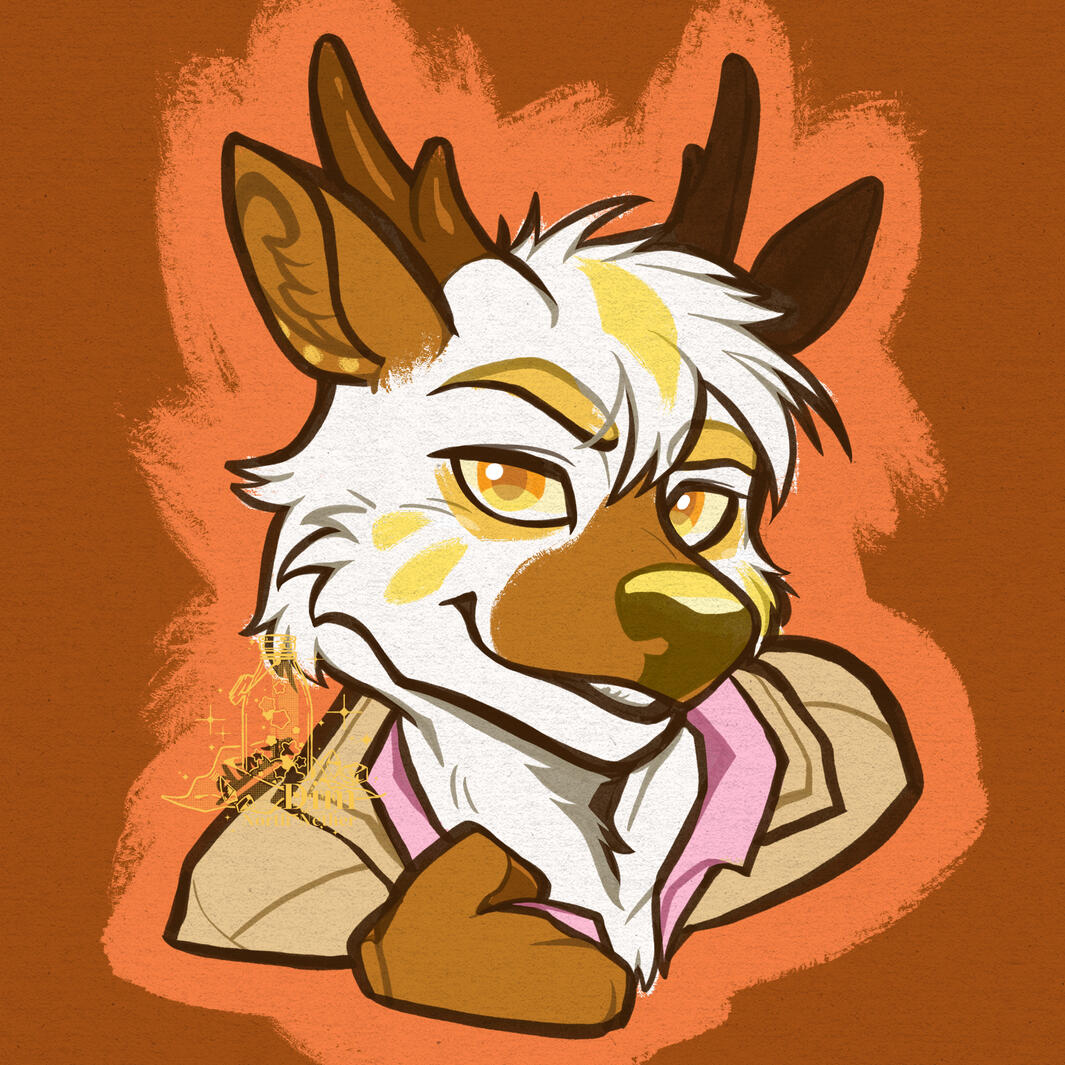 Doodle Headshot - Deer Senpai